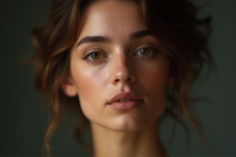 Example of a portrait with beautiful, soft directional lighting highlighting the subject's face.