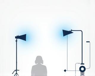 Studio lighting setup diagram illustrating a three-point lighting setup.